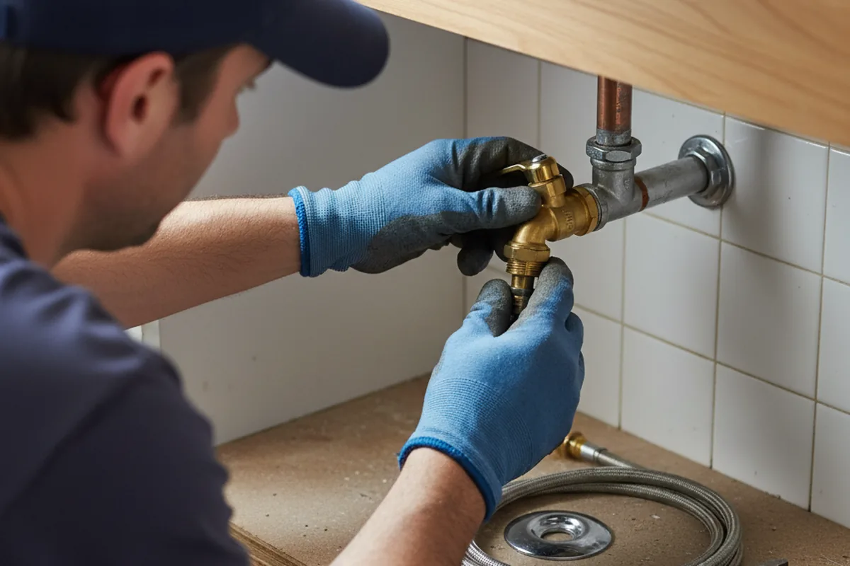Shutoff valve and fitting work during Emergency Plumbing in Parkton